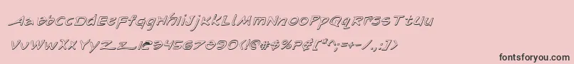 フォントArilonsi – ピンクの背景に黒い文字