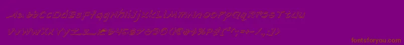 Arilonsi-Schriftart – Braune Schriften auf violettem Hintergrund