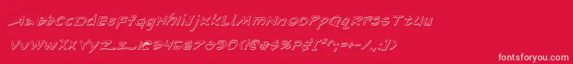 フォントArilonsi – 赤い背景にピンクのフォント