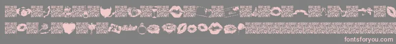 Czcionka Lovemarks – różowe czcionki na szarym tle