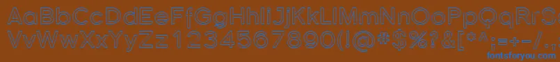 Florsn37 Font – Blue Fonts on Brown Background