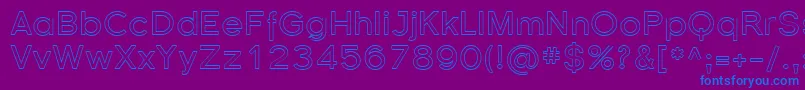 Florsn37 Font – Blue Fonts on Purple Background