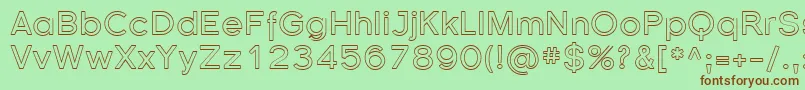 Florsn37 Font – Brown Fonts on Green Background