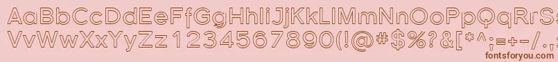 Florsn37 Font – Brown Fonts on Pink Background