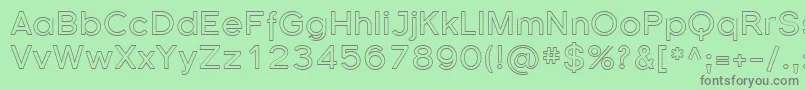 Florsn37 Font – Gray Fonts on Green Background