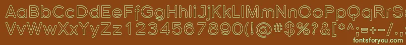 Florsn37 Font – Green Fonts on Brown Background