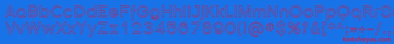 Florsn37 Font – Red Fonts on Blue Background