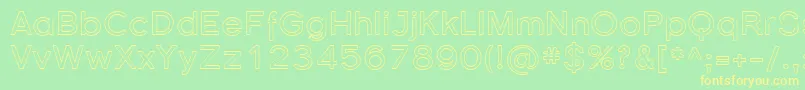 Florsn37 Font – Yellow Fonts on Green Background