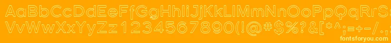 Florsn37-Schriftart – Gelbe Schriften auf orangefarbenem Hintergrund