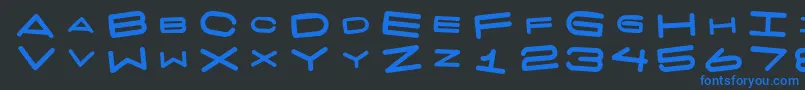 7 Days Fat Rotated Font – Blue Fonts on Black Background
