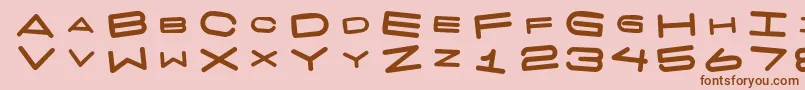 7 Days Fat Rotated Font – Brown Fonts on Pink Background