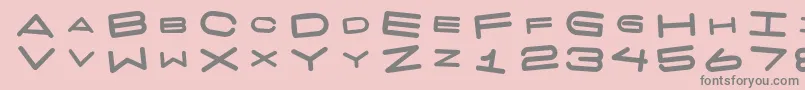 フォント7 Days Fat Rotated – ピンクの背景に灰色の文字