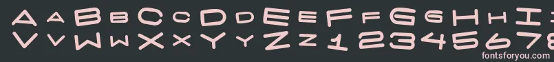 7 Days Fat Rotated Font – Pink Fonts on Black Background