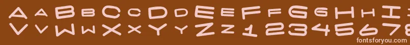 7 Days Fat Rotated Font – Pink Fonts on Brown Background