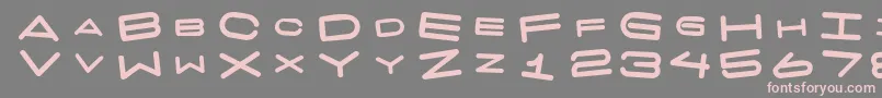 7 Days Fat Rotated Font – Pink Fonts on Gray Background