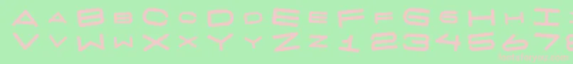7 Days Fat Rotated Font – Pink Fonts on Green Background