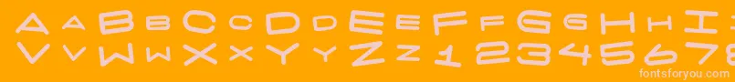 7 Days Fat Rotated Font – Pink Fonts on Orange Background