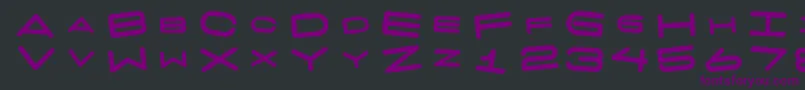 7 Days Fat Rotated Font – Purple Fonts on Black Background