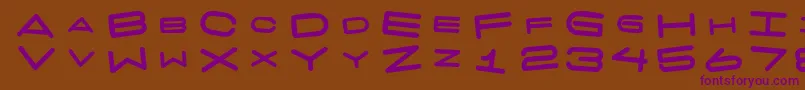 7 Days Fat Rotated Font – Purple Fonts on Brown Background