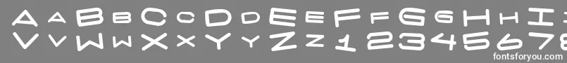 7 Days Fat Rotated Font – White Fonts on Gray Background