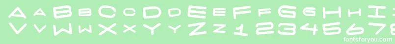 7 Days Fat Rotated Font – White Fonts on Green Background