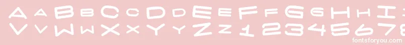7 Days Fat Rotated Font – White Fonts on Pink Background