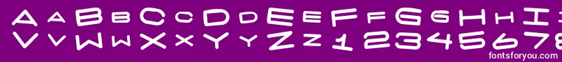 7 Days Fat Rotated Font – White Fonts on Purple Background
