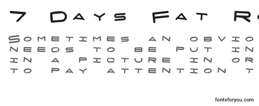 7 Days Fat Rotated Font