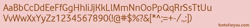 Шрифт Vodafone – коричневые шрифты на розовом фоне