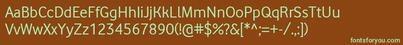 Шрифт Vodafone – зелёные шрифты на коричневом фоне