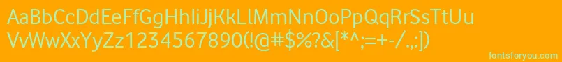 Vodafone Font – Green Fonts on Orange Background
