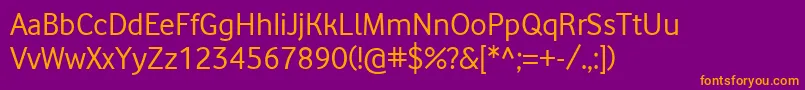 Vodafone Font – Orange Fonts on Purple Background