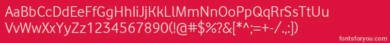 Czcionka Vodafone – różowe czcionki na czerwonym tle