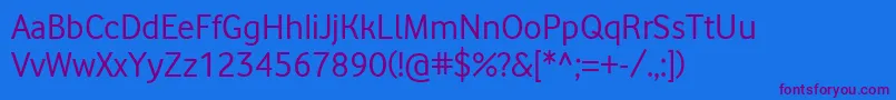 Vodafone Font – Purple Fonts on Blue Background