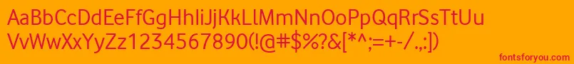 Vodafone Font – Red Fonts on Orange Background