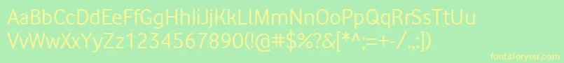 Vodafone Font – Yellow Fonts on Green Background