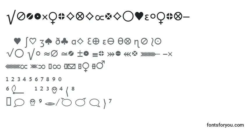 Шрифт LinotypeheurekaGlyphs – алфавит, цифры, специальные символы