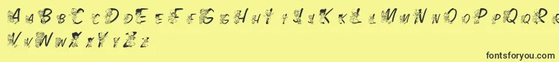 LmsColorKids Font – Black Fonts on Yellow Background