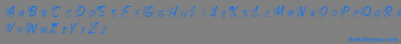 LmsColorKids Font – Blue Fonts on Gray Background