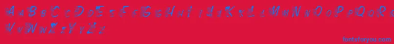LmsColorKids Font – Blue Fonts on Red Background
