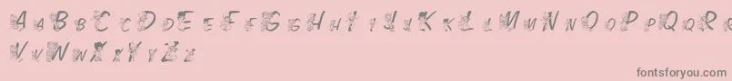 LmsColorKids Font – Gray Fonts on Pink Background
