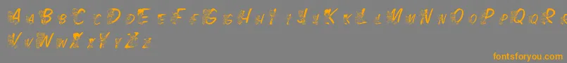 LmsColorKids Font – Orange Fonts on Gray Background