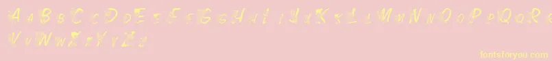 LmsColorKids Font – Yellow Fonts on Pink Background
