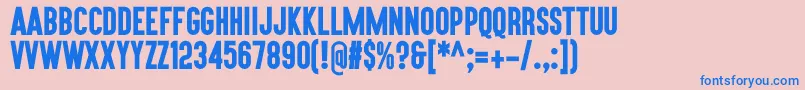 Шрифт Aku – синие шрифты на розовом фоне