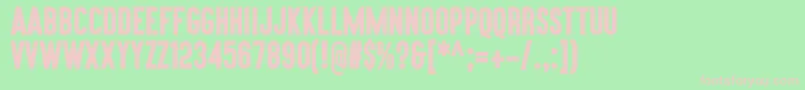 Lisätietoja Aku-fontista Aku-fontti – vaaleanpunaiset fontit vihreällä taustalla