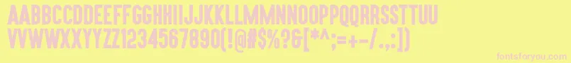 Aku Font – Pink Fonts on Yellow Background