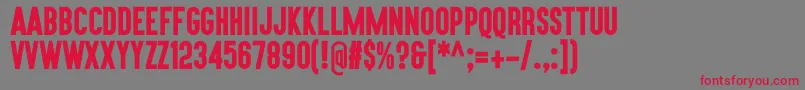 Aku Font – Red Fonts on Gray Background