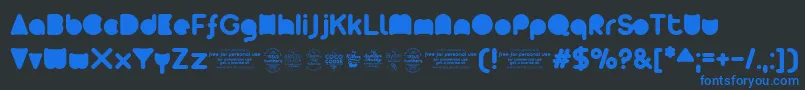 Arista2.0alternateFulltrial Font – Blue Fonts on Black Background