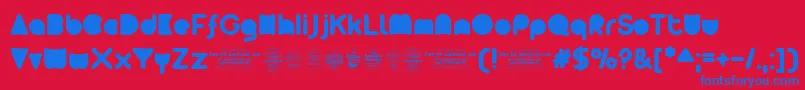 フォントArista2.0alternateFulltrial – 赤い背景に青い文字