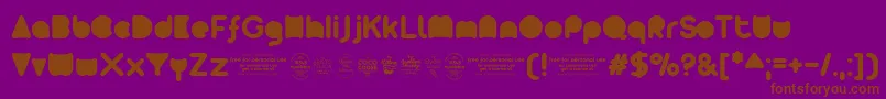 Arista2.0alternateFulltrial Font – Brown Fonts on Purple Background